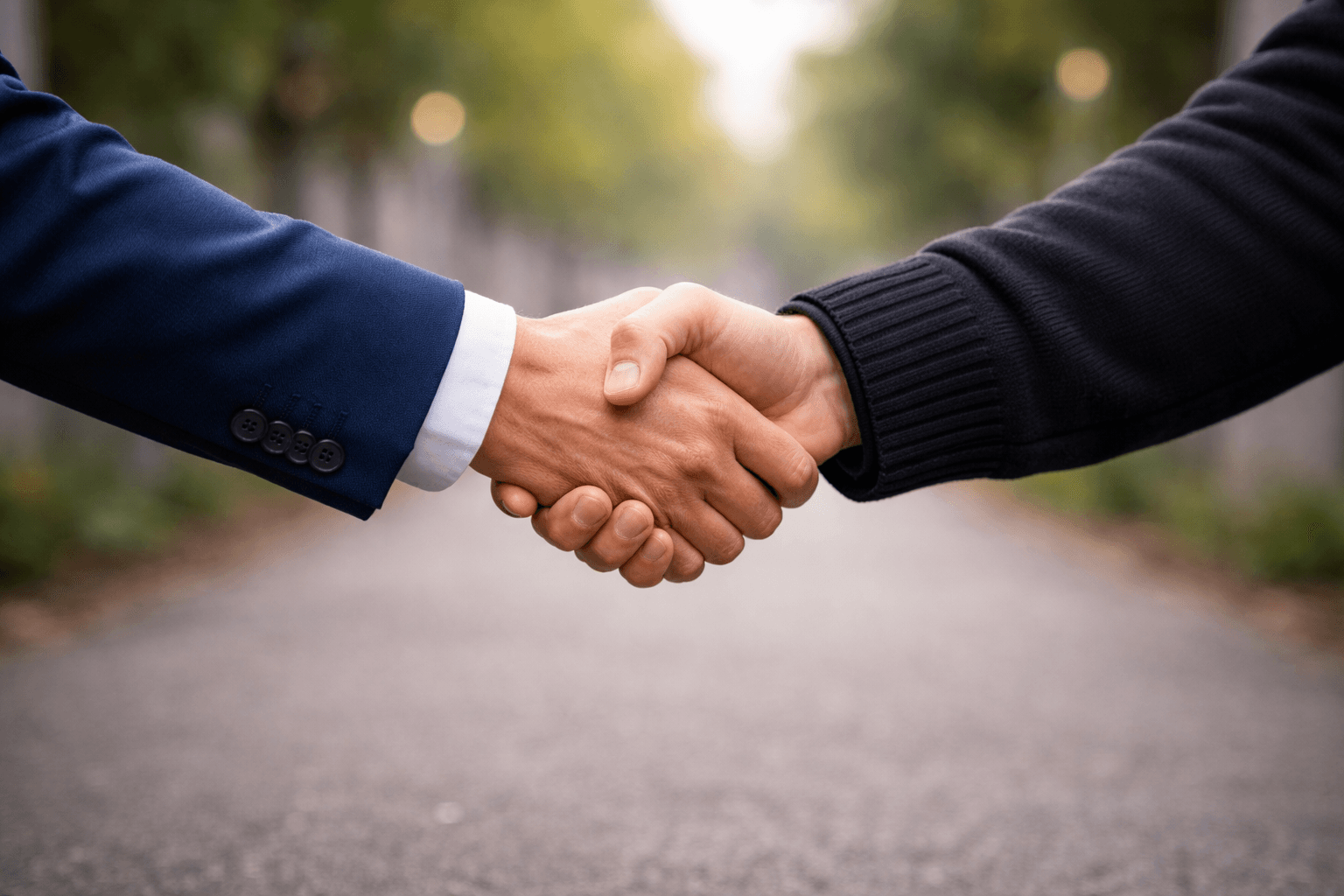 Illustration eines Handschlages