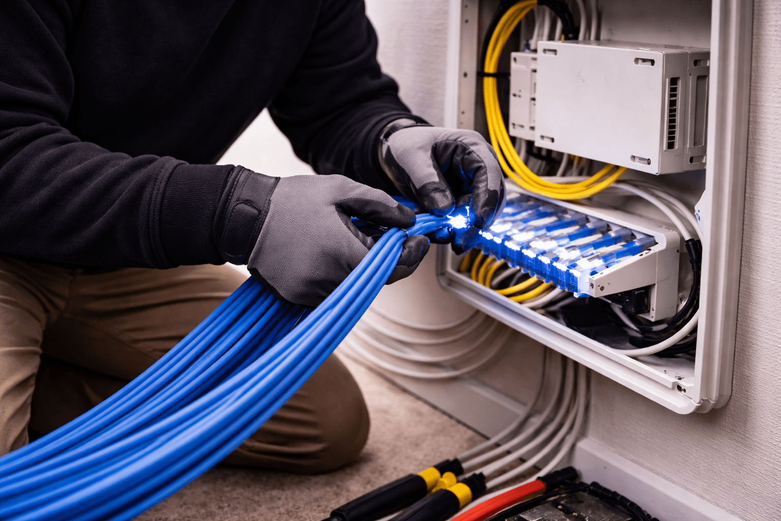 Modernes Glasfaser-Konzeptbild